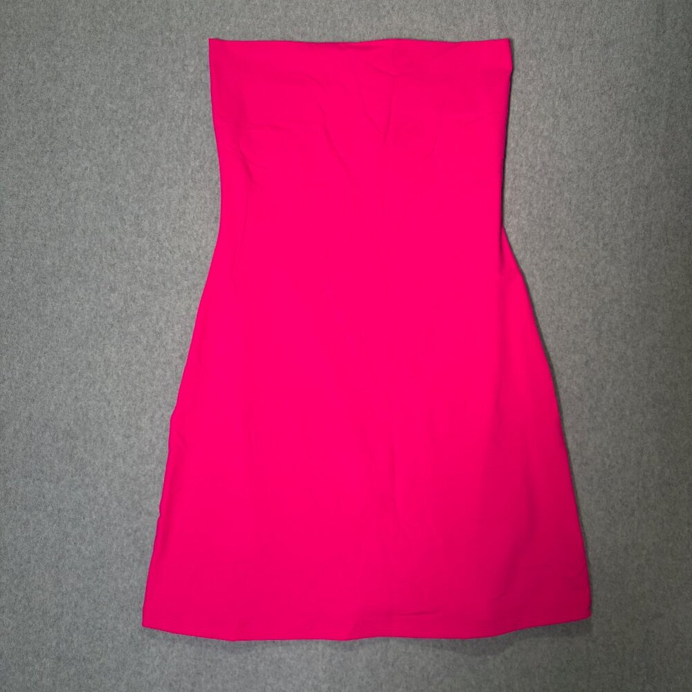NWT Susana Monaco Pink Glo Tube Flare Mini Dress - Size L